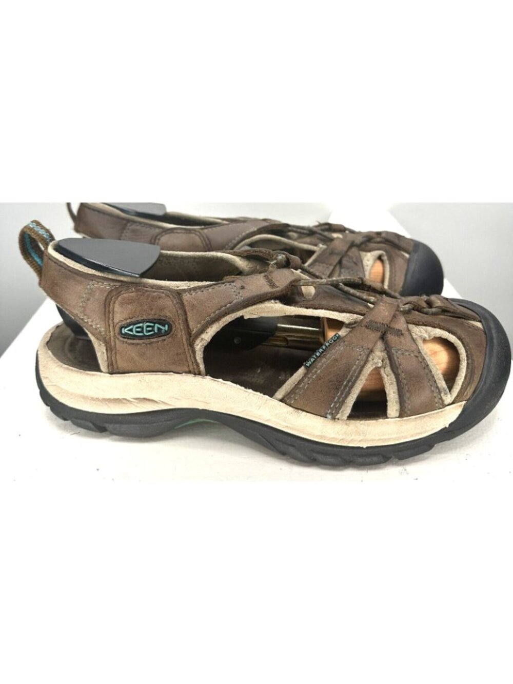 KEEN Newport Leather Sandals Womens 6 Brown Waterproof Hiking Closed Toe Comfort - Picture 6 of 10